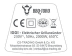 Elektrischer Grillanzünder IGGI, 2000 W, 650 °C