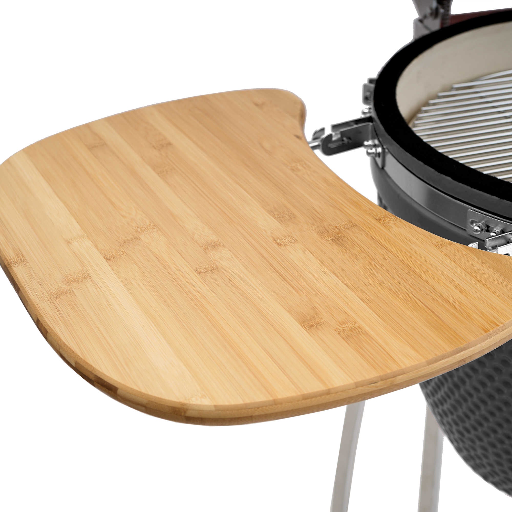 BBQ-Toro Kamado Grill Holzkohlegrill Ø 46 cm "KURO" mit Bambusablage, Thermometer, Grau