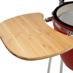 BBQ-Toro Kamado Grill Holzkohlegrill Ø 46 cm "KURO" mit Bambusablage, Thermometer, Grau