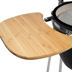 BBQ-Toro Kamado Grill Holzkohlegrill Ø 46 cm "KURO" mit Bambusablage, Thermometer, Grau