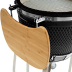 BBQ-Toro Kamado Grill Holzkohlegrill Ø 46 cm "KURO" mit Bambusablage, Thermometer, Grau