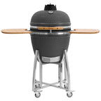 Kamado Holzkohlegrill "KURO", Ø 52 cm, inkl. Ablage, Thermometer