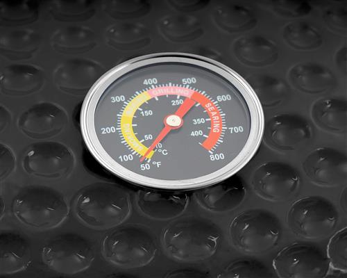 BBQ-Toro Kamado Grill Holzkohlegrill Ø 46 cm "KURO" mit Bambusablage, Thermometer, Grau