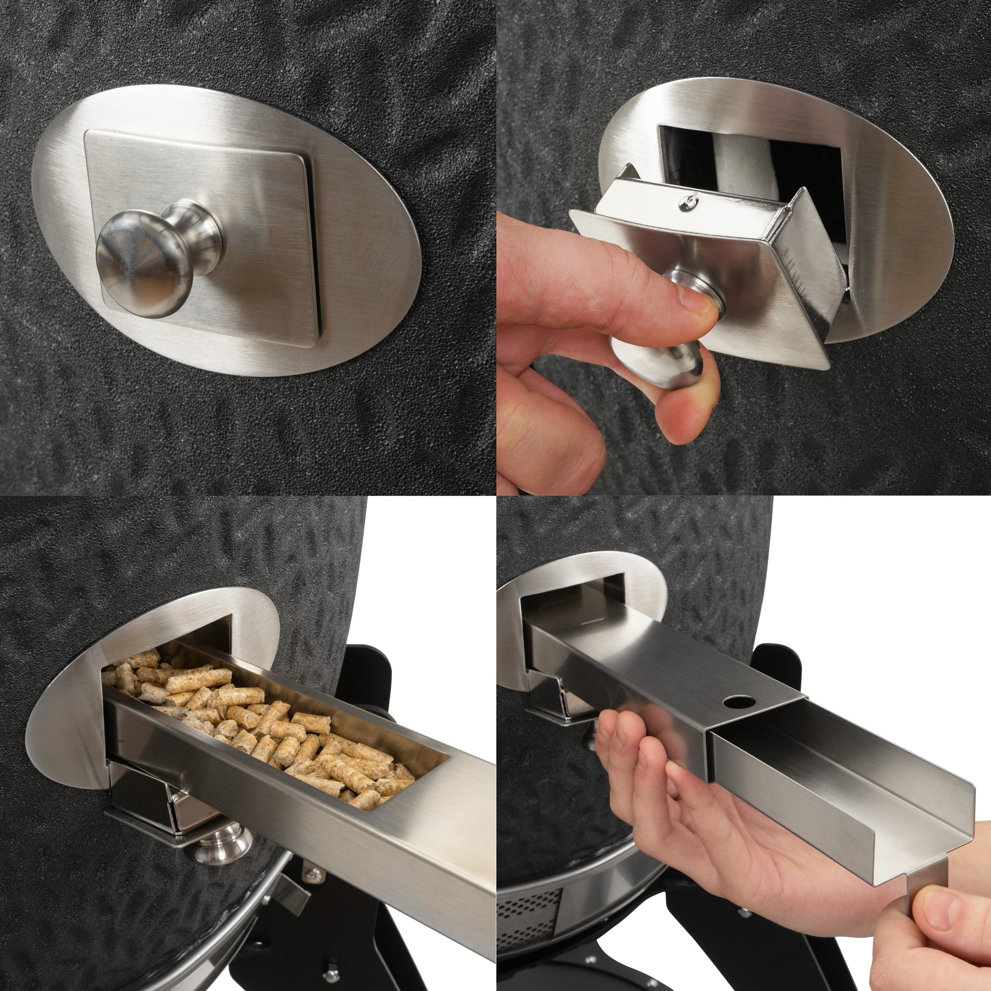 Kamado Holzkohlegrill "Yoru", inkl. Thermometer, Rädern