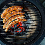 BBQ-Toro Kamado Grill Holzkohlegrill Ø 46 cm "KURO" mit Bambusablage, Thermometer, Grau