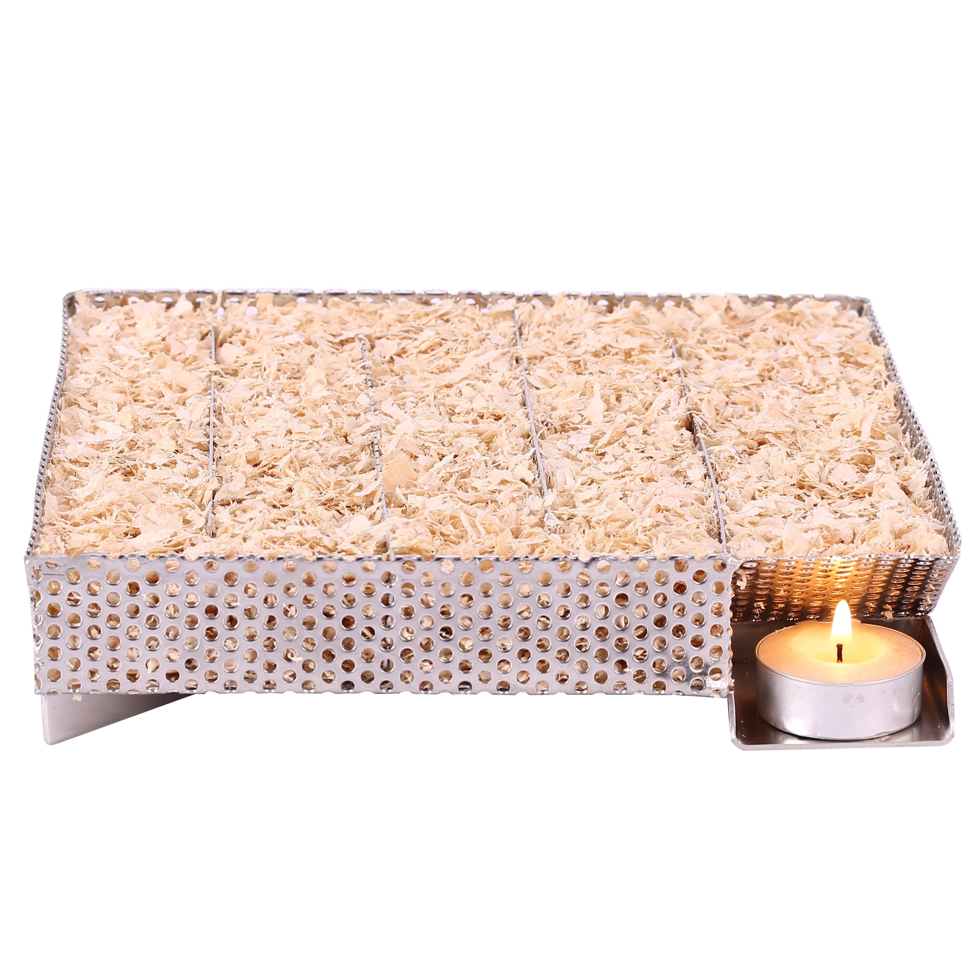 Kaltraucherzeuger für Sparbrand, 20,5 x 20,5 cm, Edelstahl