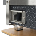 Holzkohletischgrill, Keramik, inkl. Holzunterlage