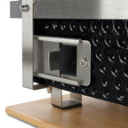 Holzkohletischgrill, Keramik, inkl. Holzunterlage