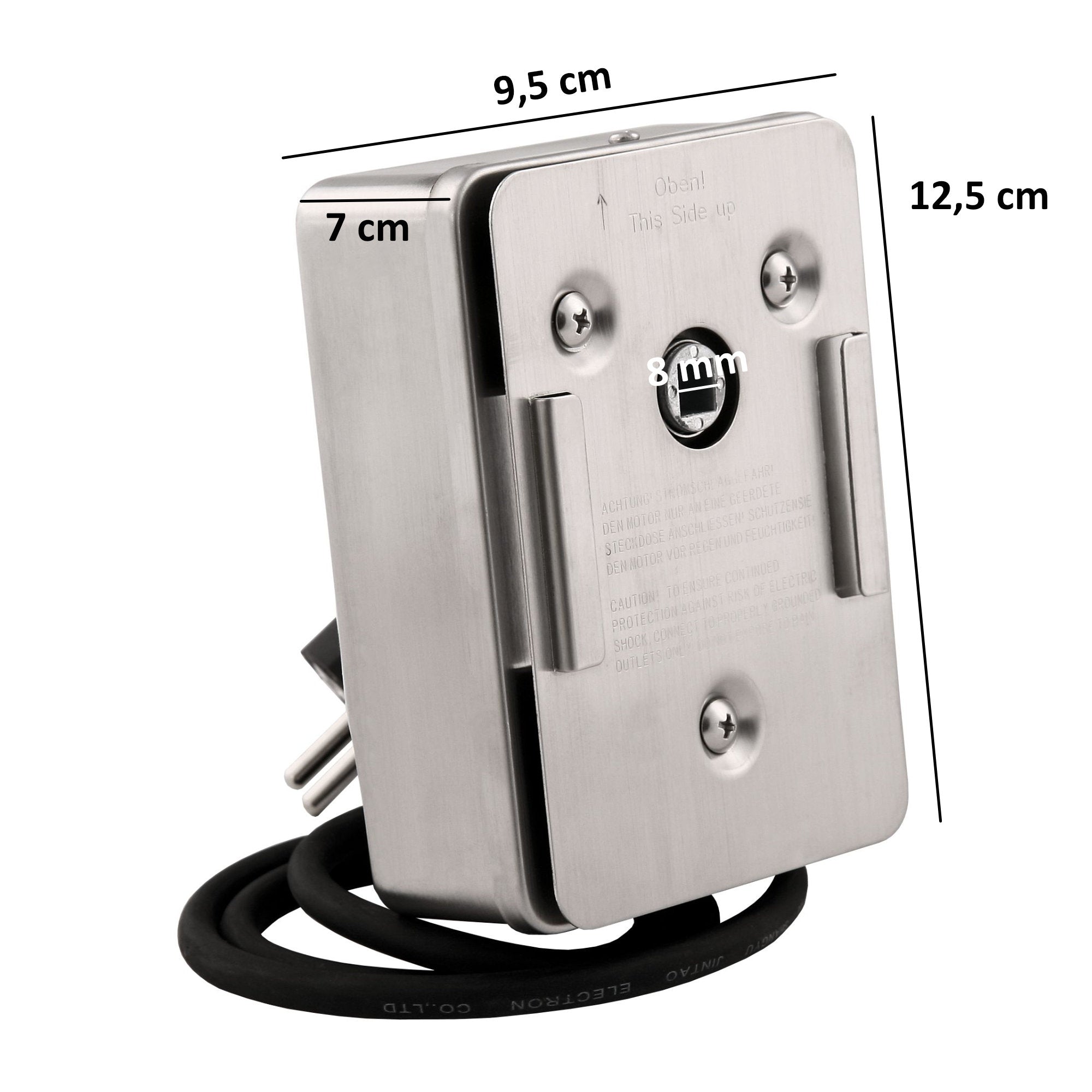 Grillmotor für Grillspieß, 220 - 240V, Edelstahl, Belastbar bis 10 kg
