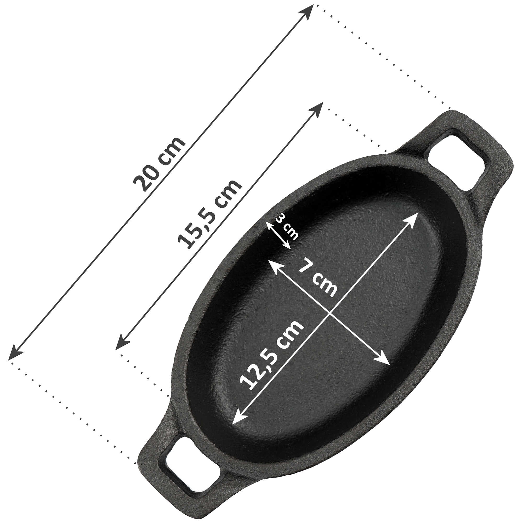 Servierpfännchen, 6er Set, Gusseisen