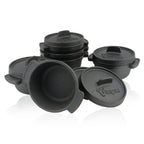 Pots de service, lot de 6, Ø 11 cm, en fonte