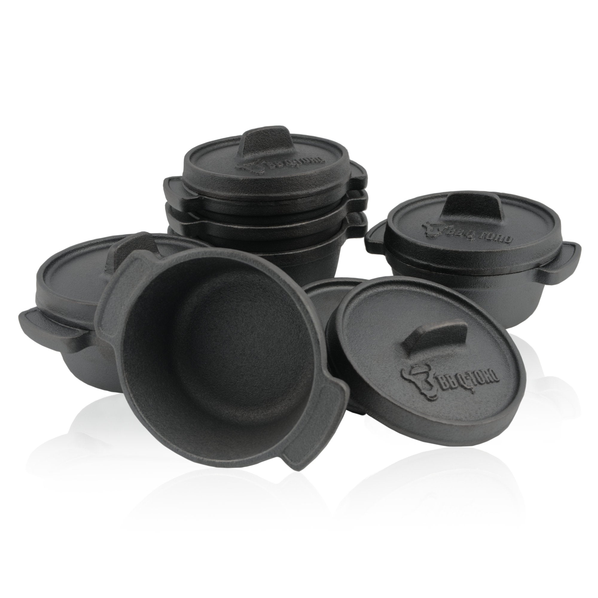 Serviertöpfe 6er Set, Ø 11 cm, Gusseisen