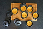 Pots de service, lot de 6, Ø 11 cm, en fonte