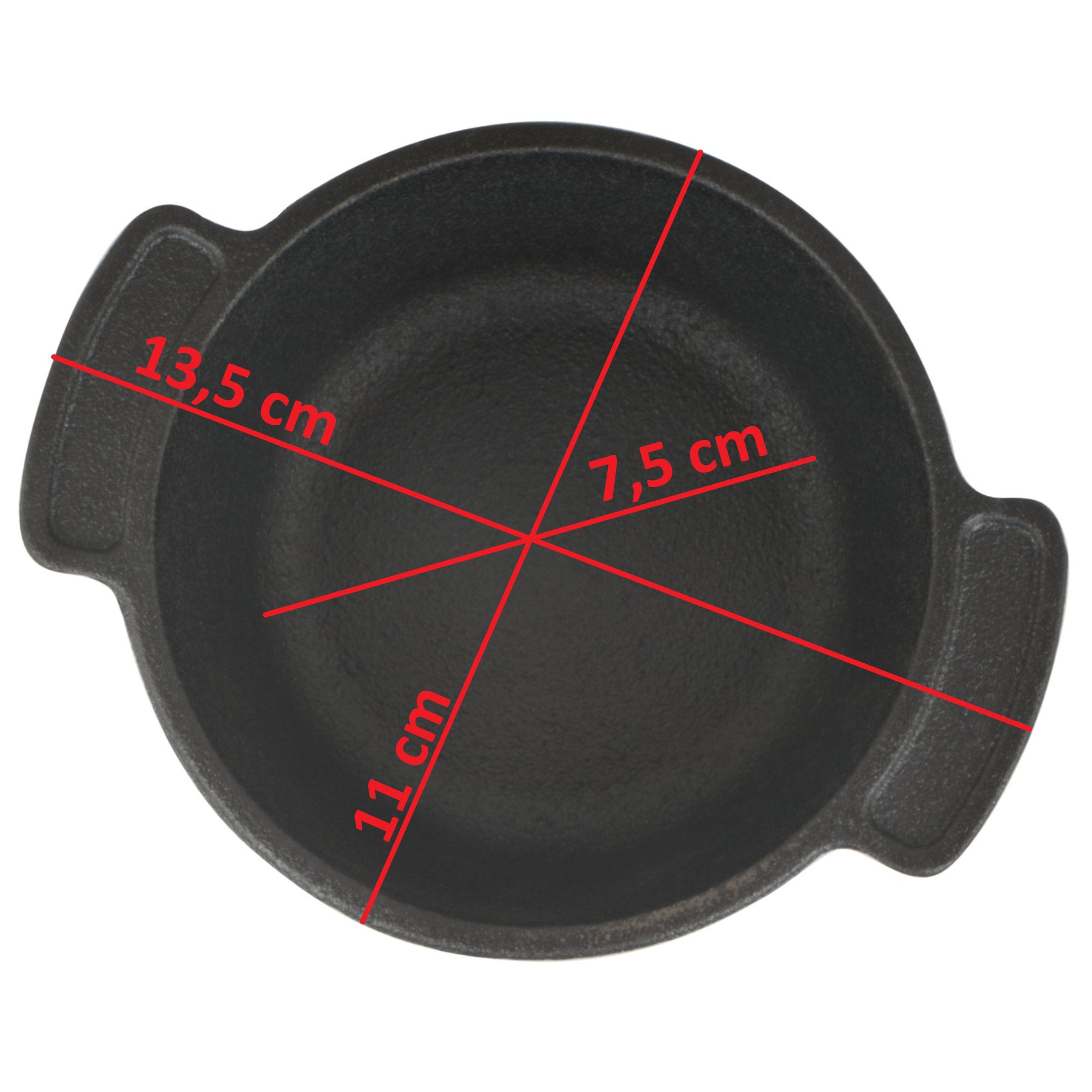 Serviertöpfe 6er Set, Ø 11 cm, Gusseisen