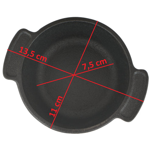 Pots de service, lot de 6, Ø 11 cm, en fonte