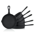 Grillpfännchen, 6er Set, Ø 12,5 cm, Gusseisen