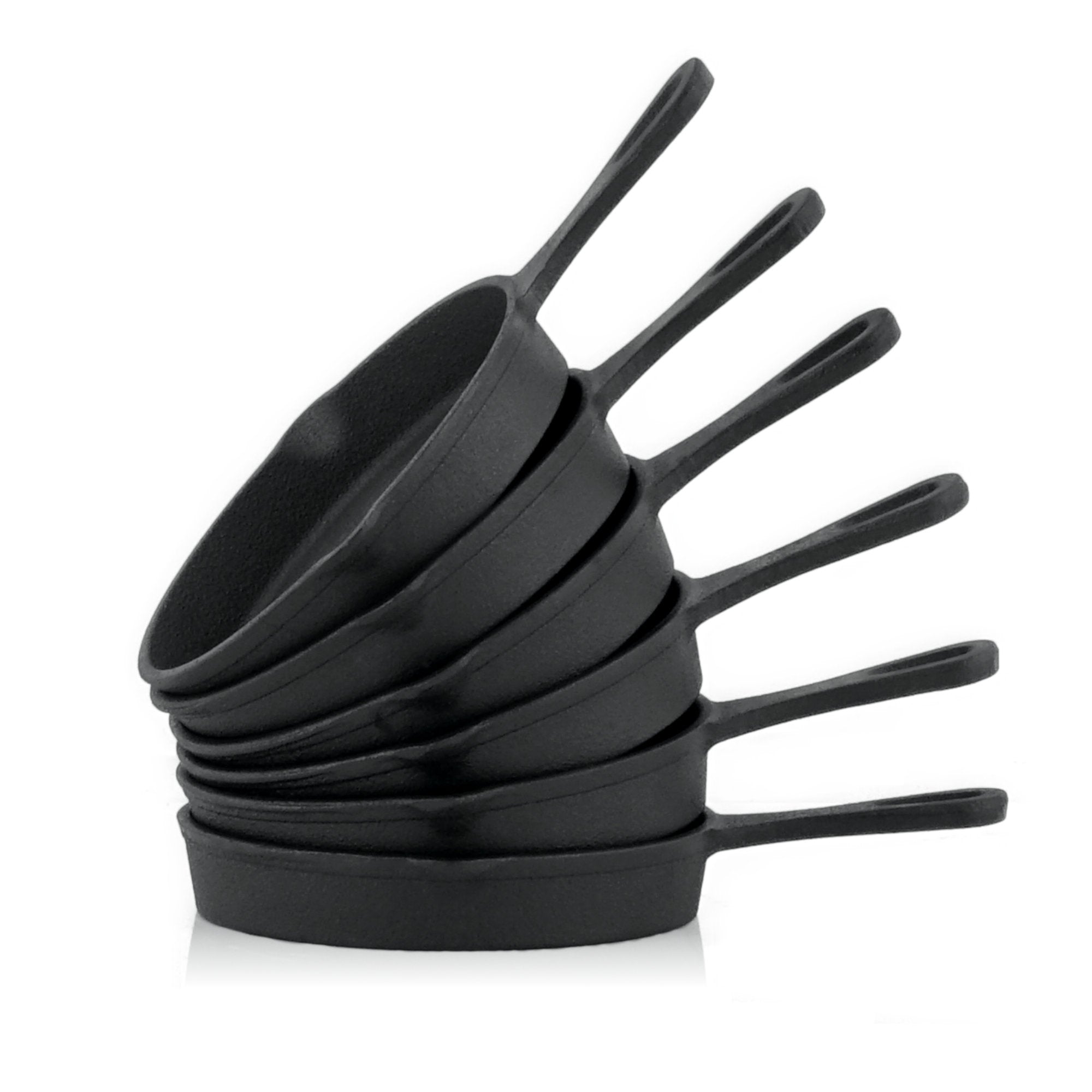 Grillpfännchen, 6er Set, Ø 12,5 cm, Gusseisen