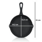 Grillpfännchen, 6er Set, Ø 12,5 cm, Gusseisen