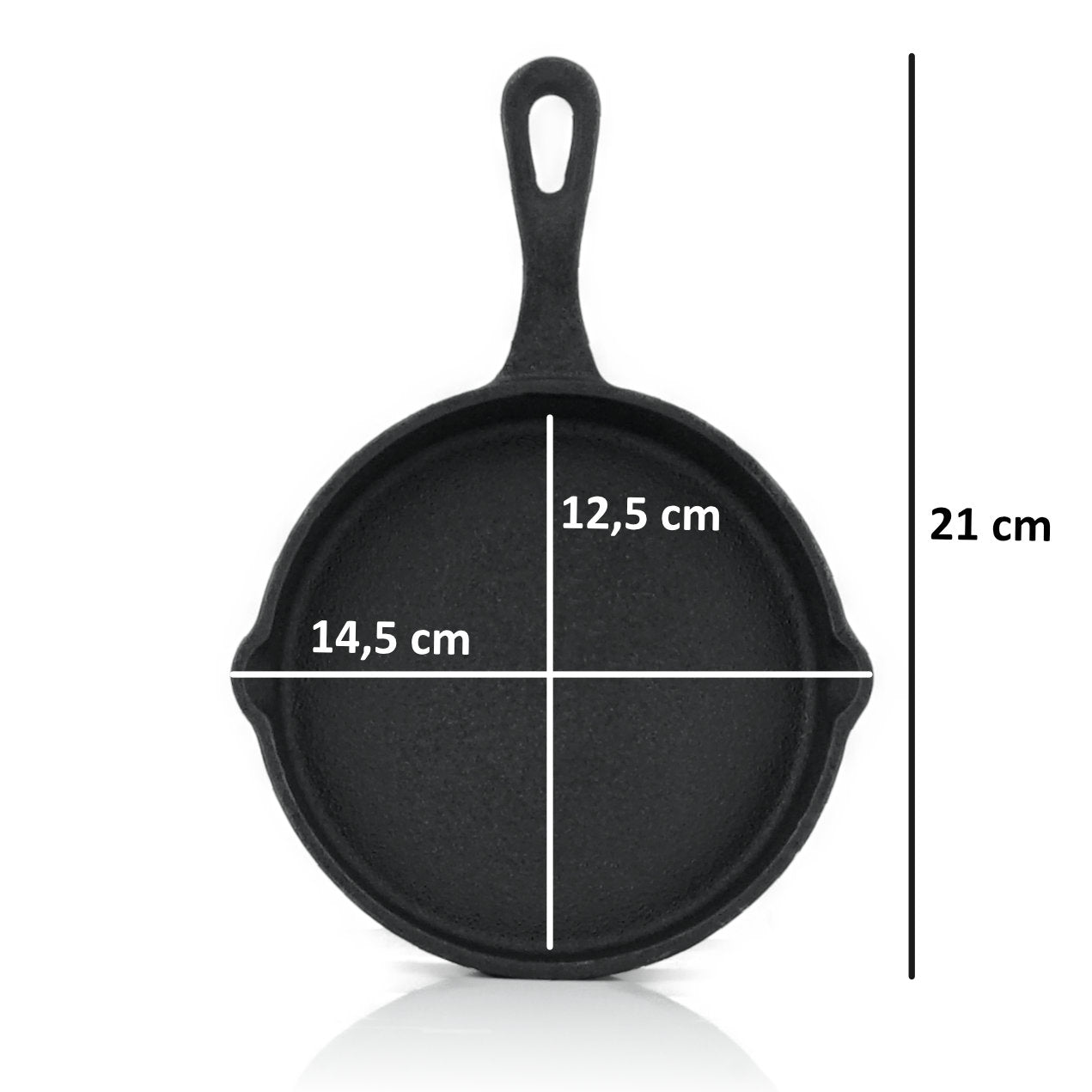 Grillpfännchen, 6er Set, Ø 12,5 cm, Gusseisen