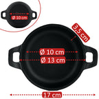 Grillpfännchen, 6er Set, Ø 13 cm, Gusseisen