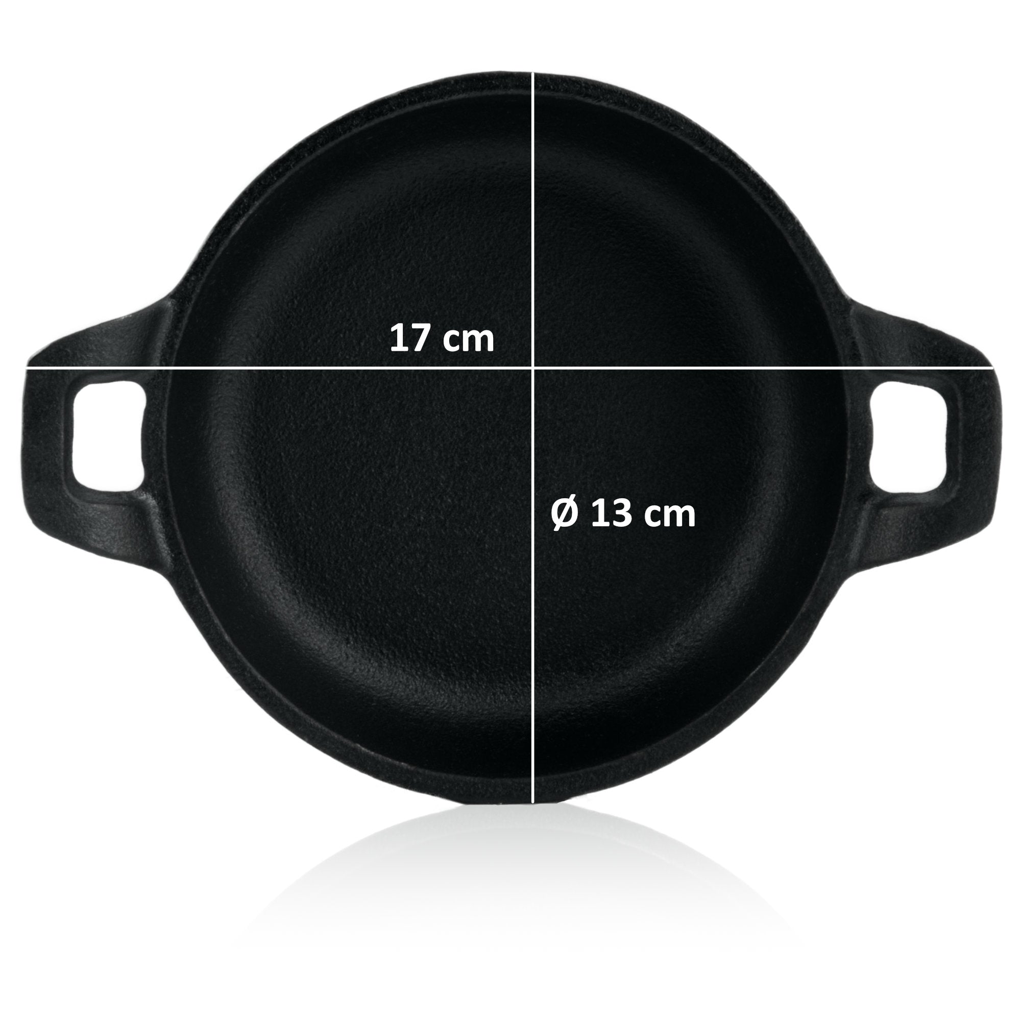 Grillpfännchen, 6er Set, Ø 13 cm, Gusseisen
