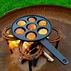 Poffertjes Pfanne, Ø 20,5 cm, Gusseisen, für 7 Förtchen