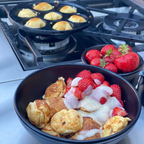 Poffertjes Pfanne, Ø 20,5 cm, Gusseisen, für 7 Förtchen