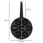 Poffertjes Pfanne, Ø 20,5 cm, Gusseisen, für 7 Förtchen