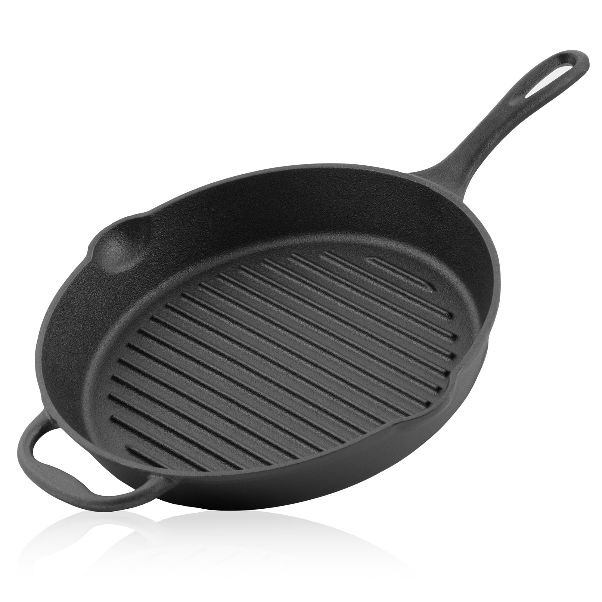 Bratpfanne, Ø 29 cm, Gusseisen, mit Griff und zwei Ausgießern
