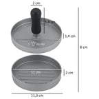 Burger press, Ø 11.8 cm, aluminum