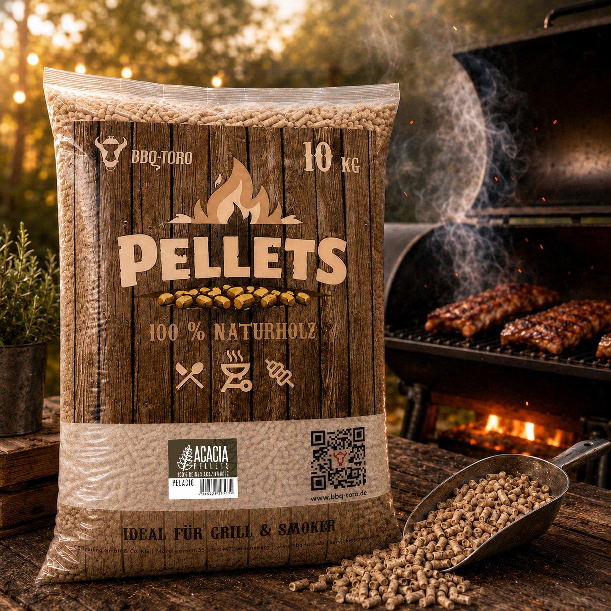 Räucherpellets "Acacia Pellets", 100% Akazienholz