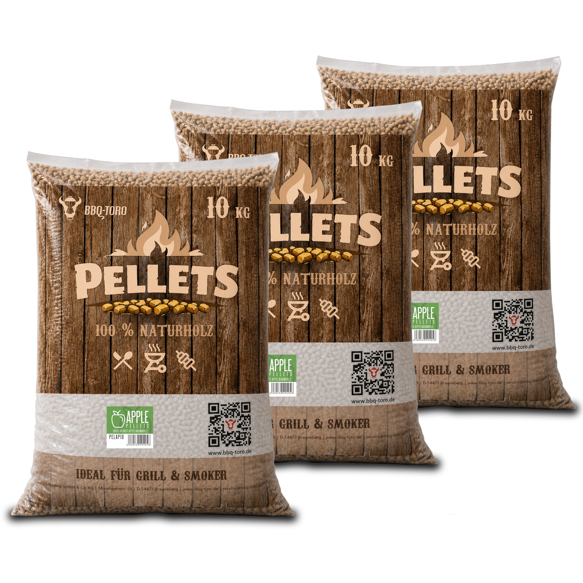 Räucherpellets "Apple Pellets", 100% Apfelbaumholz
