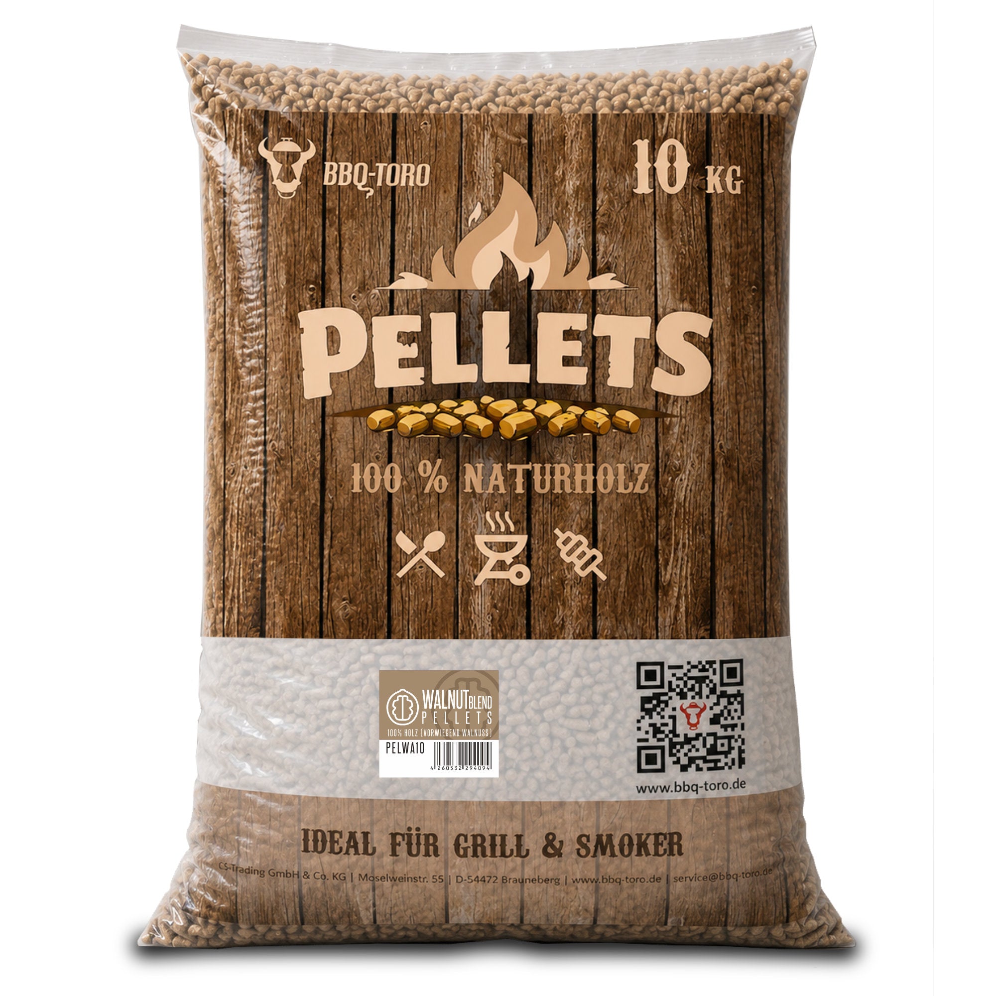 Räucherpellets "Walnut Blend", 100% Holz (vorwiegend Walnuss)