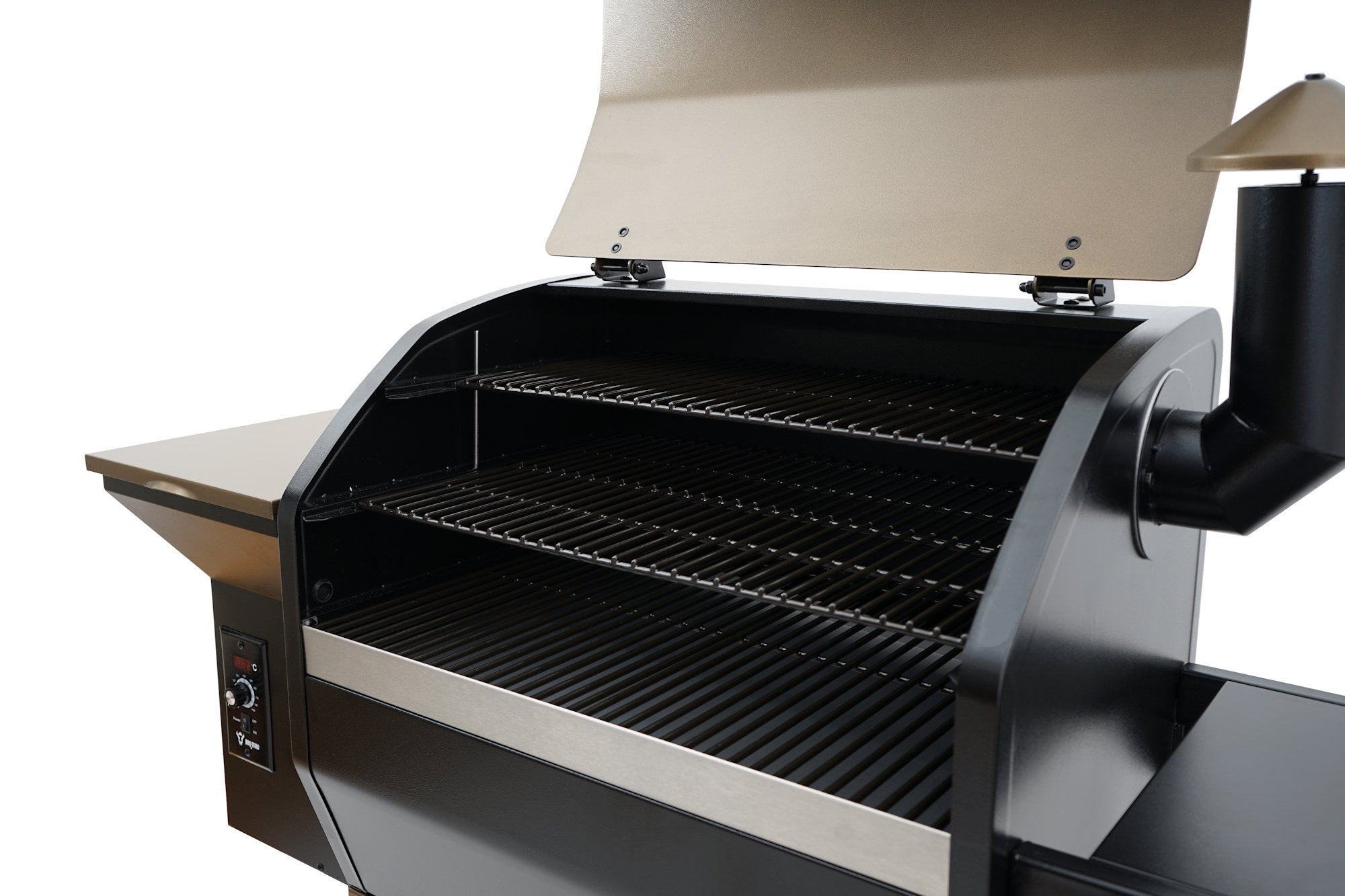 Pellet Smoker Grill PG2, Schwarz - Gold, Pelletgrill