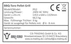Pellet Smoker Grill PG2, Schwarz - Gold, Pelletgrill
