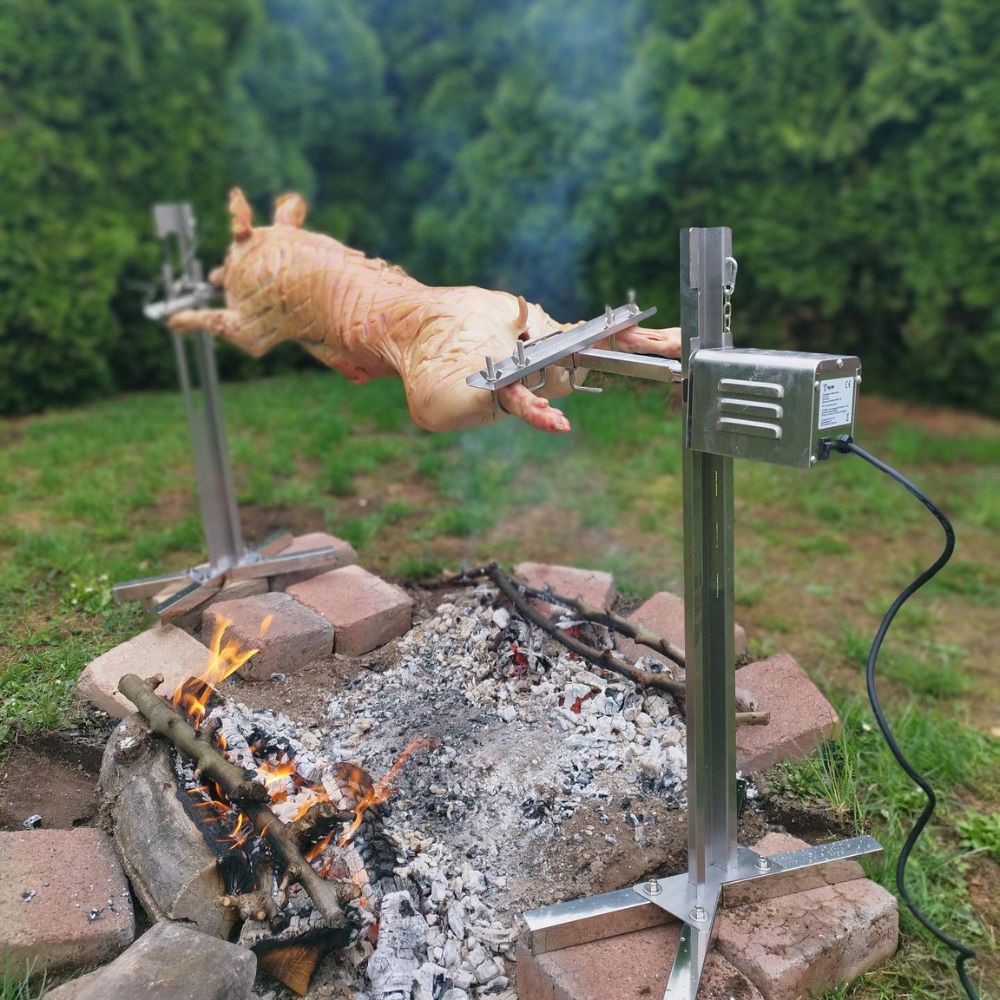 Spanferkelgrill inkl. Motor, höhenverstellbar