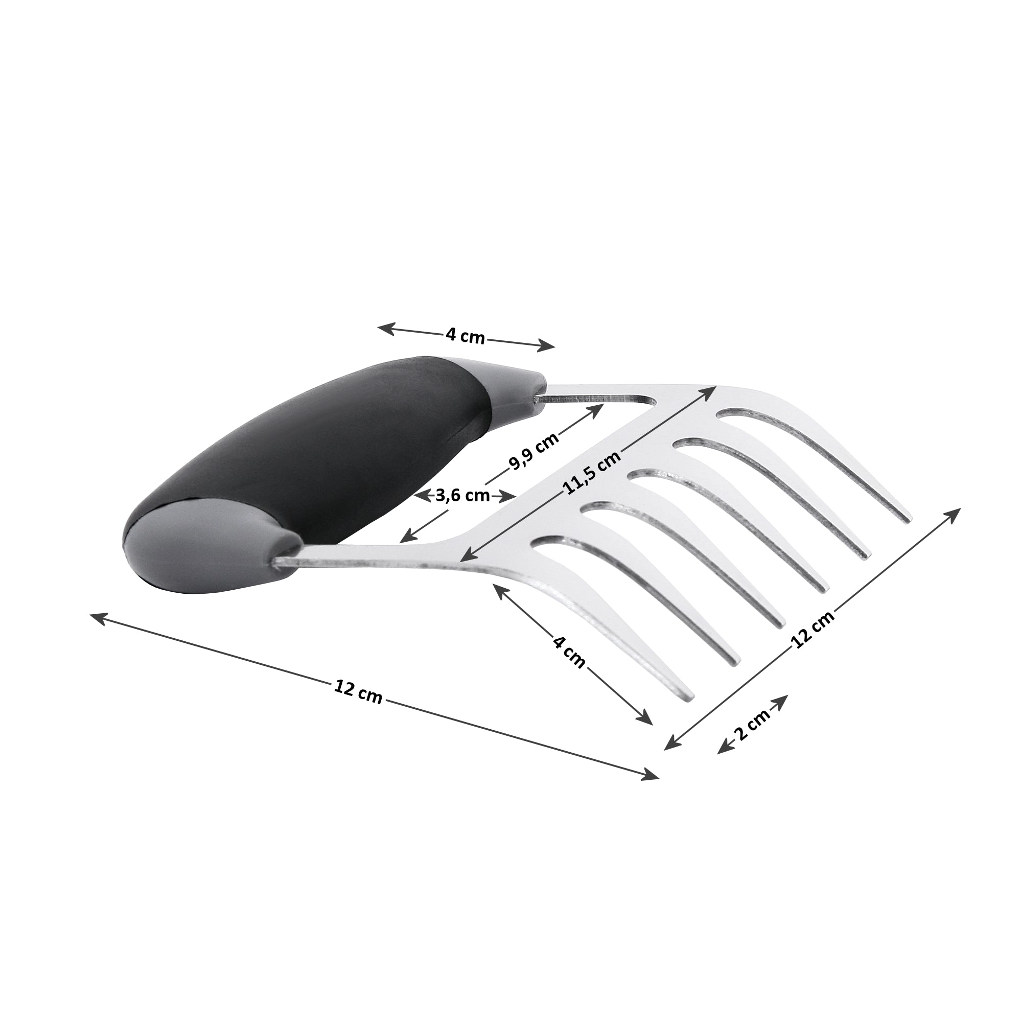 Pulled Pork Set, 5-teilig, inkl. Fleischmarinierspritze, Thermometer und Fleischkrallen