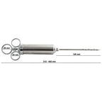 Pulled Pork Set, 4-teilig, inkl. Fleischmarinierspritze, Thermometer und Fleischkrallen