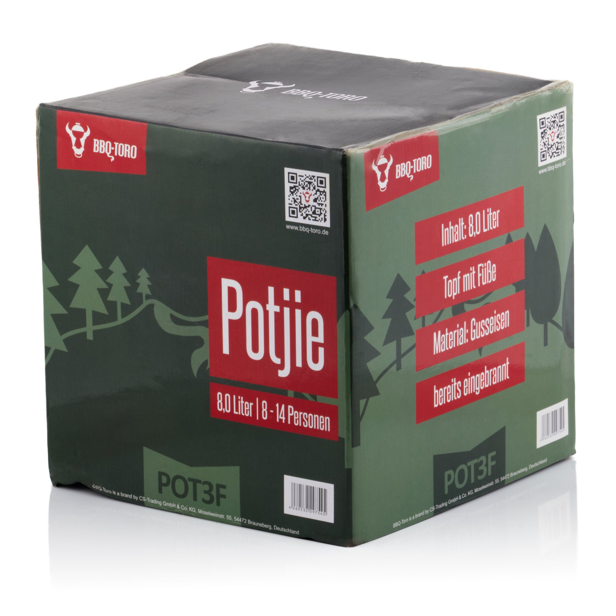 Potjie, 8 litres, marmite sud-africaine en fonte