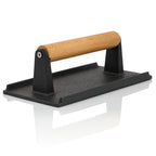 Fleischbeschwerer, Gusseisen, mit Holzgriff