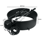 Grillspieß-Set, für Ø 47 cm Kugelgrill, inkl. Grillkörper, Spieß, Motor und Fleischnadeln
