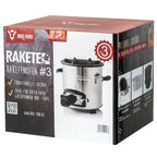 Raketenofen "RAKETE #3", Edelstahl, Rocket Stove inkl. USB Kabel und Stecker
