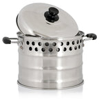 Kochtopf, 7 Liter, Edelstahl, inkl. Deckel, für Raketenofen