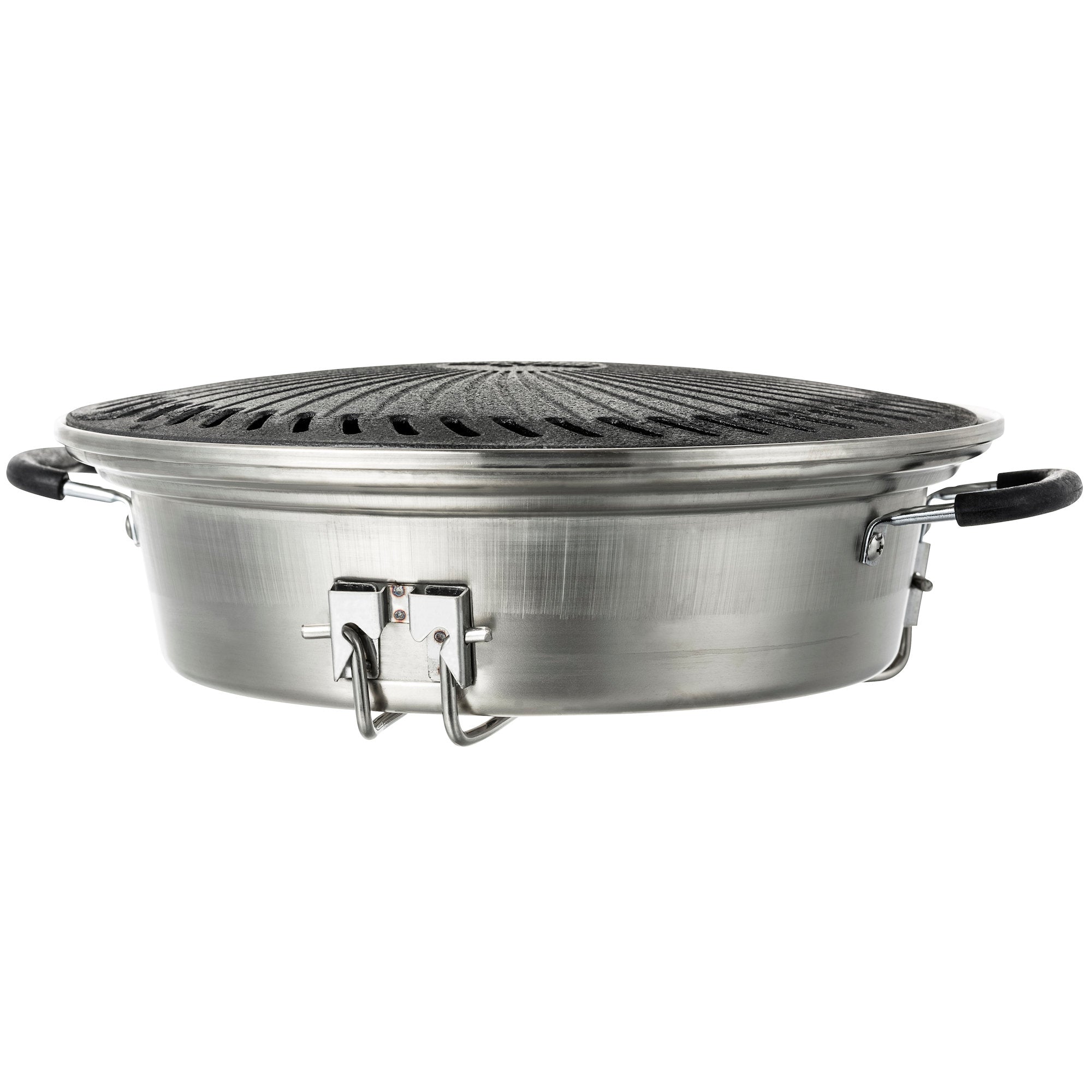 Grill Set für Raketenofen, inkl. Gusseisen Grillplatte, Grillrost, Tropfschale, Heber