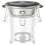 Grill Set für Raketenofen, inkl. Gusseisen Grillplatte, Grillrost, Tropfschale, Heber