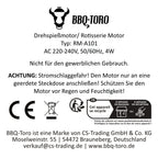 Grillspieß-Set, für Ø 47 cm Kugelgrill, inkl. Grillkörper, Spieß, Motor und Fleischnadeln