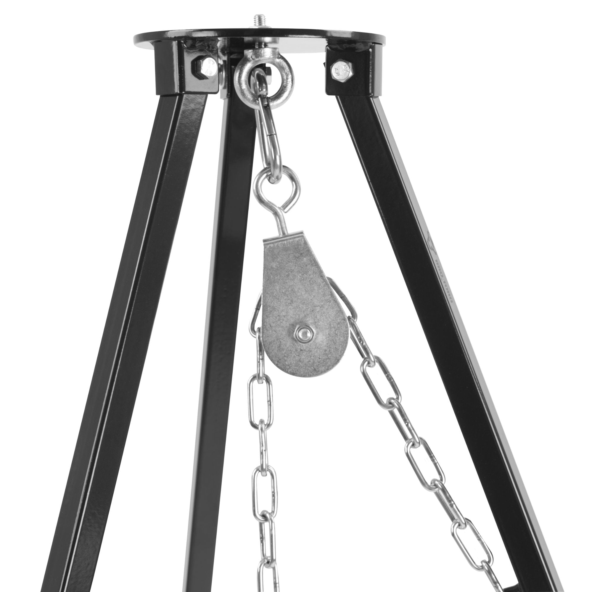 Dreibein Grill für Feuerschale, 110 - 175 cm, Schwarz