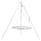 Barbecue trépied, 119 - 184 cm, fer galvanisé, grille incluse