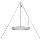 Dreibein Grill, 119 - 184 cm, Edelstahl, inkl. Grillrost