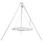 Dreibein Grill, 119 - 184 cm, Edelstahl, inkl. Grillrost